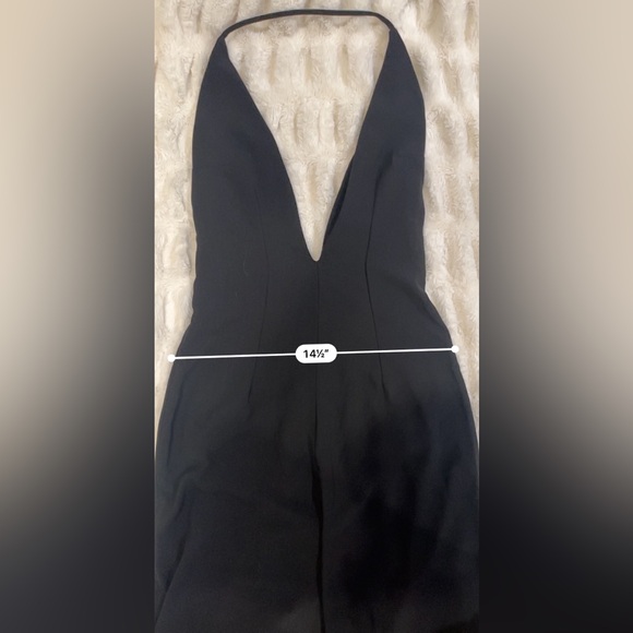 Solace London Rossi Halter Plunge V-Neck Wide Leg Jumpsuit Black Size 2-4? - Picture 13 of 15